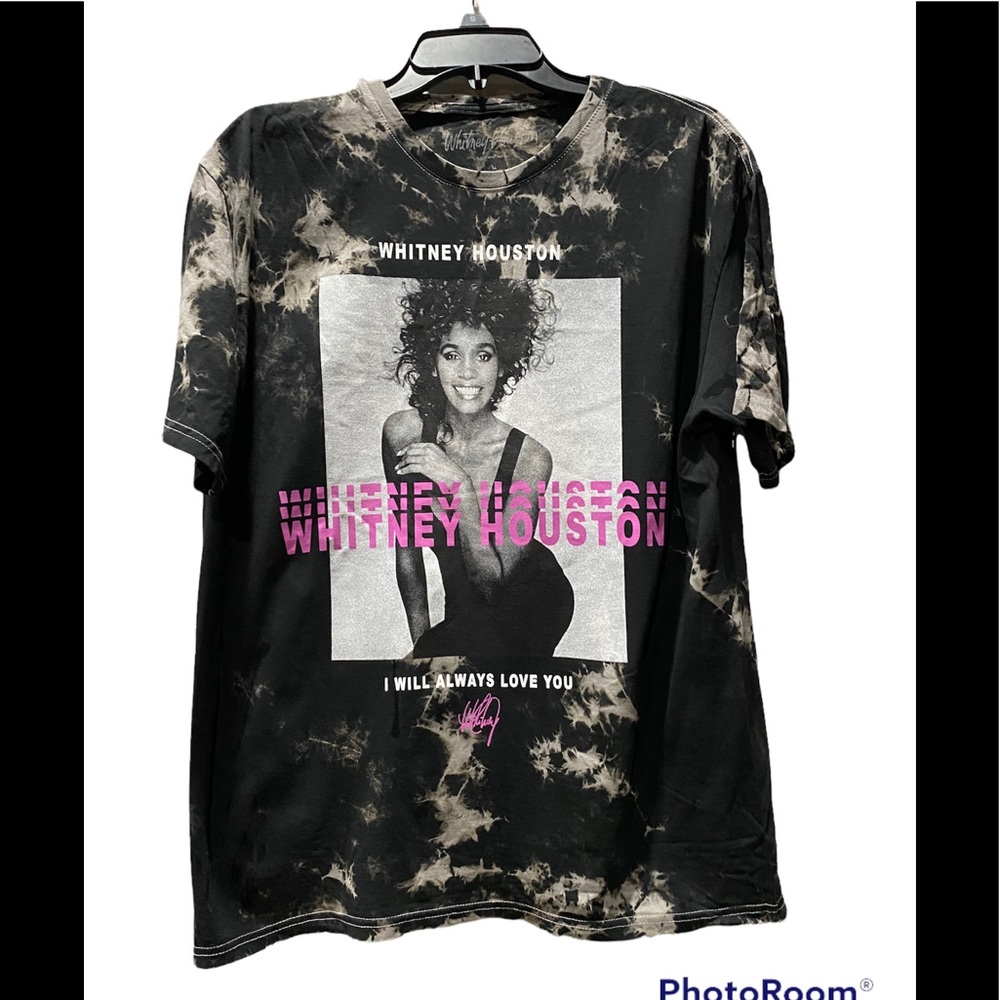 Whitney Houston I Will Always Love You Tie Dye Tee Shirt T-shirt Large NWOT